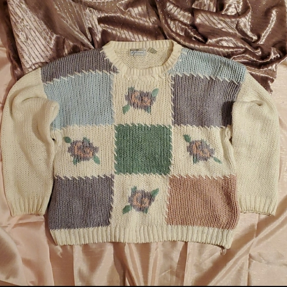 ❄ Vintage Casual Floral Knit Sweater ❄
